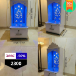 Compact LED Pooja Mandir with Ganesh Design & Drawer - Image 3
