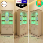 Premium Wooden Pooja Mandir with LED Lights & Storage - Image 2