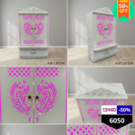 Premium Designer Pooja Mandir with LED Door Panel & Storage - Image 3