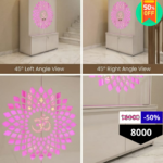 Premium LED Lotus Pooja Mandir with Cabinet Storage - Image 3