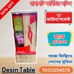 Modern Dressing Table with Mirror & Storage | Stylish Wooden Makeup Vanity Unit